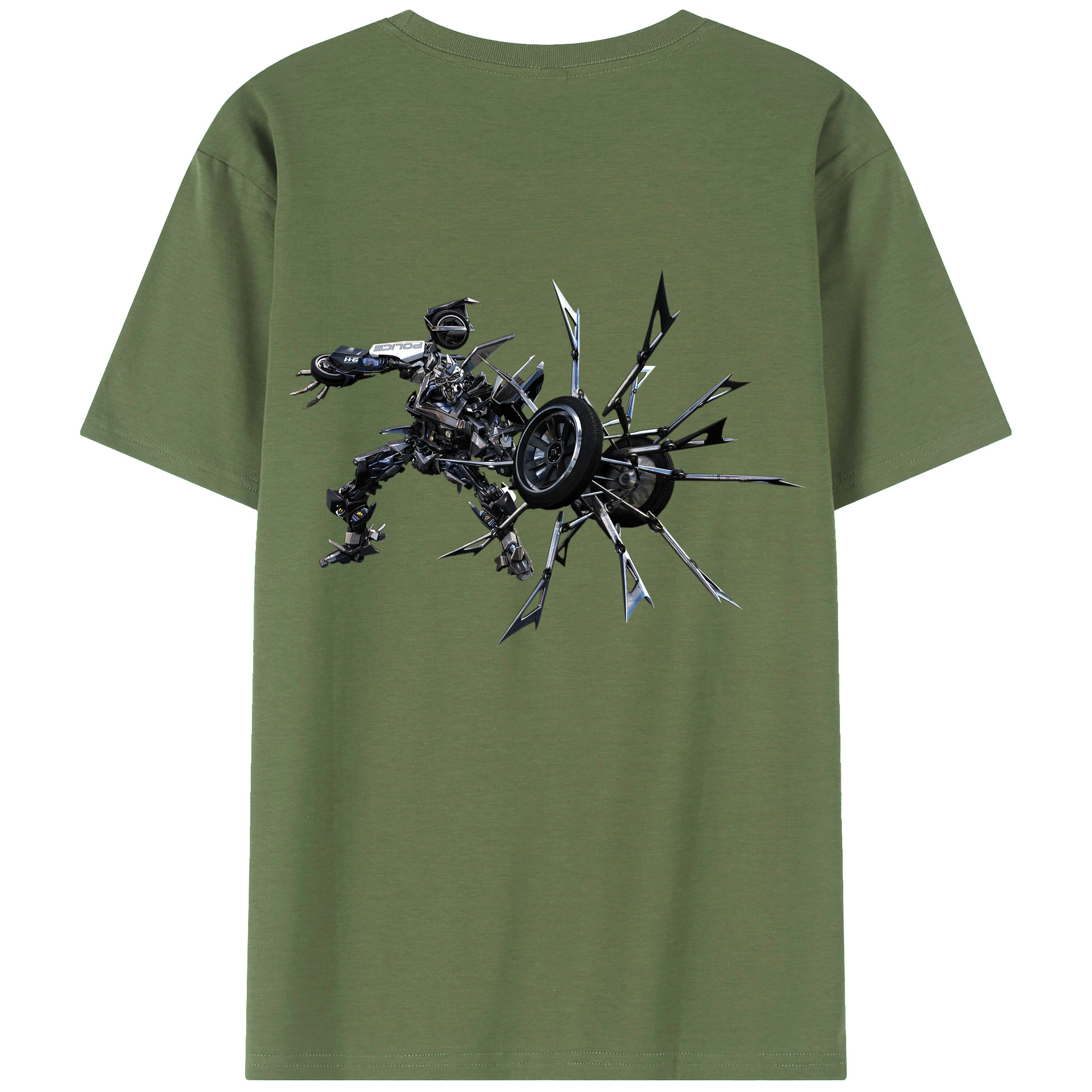 （画像用）  綿100％ メンズ半袖Tシャツ（バックプリント） 通気性